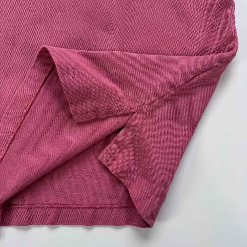 POLO RALPH LAUREN Short Sleeve Polo Pocket Shirt Mens Medium Custom Fit Pink